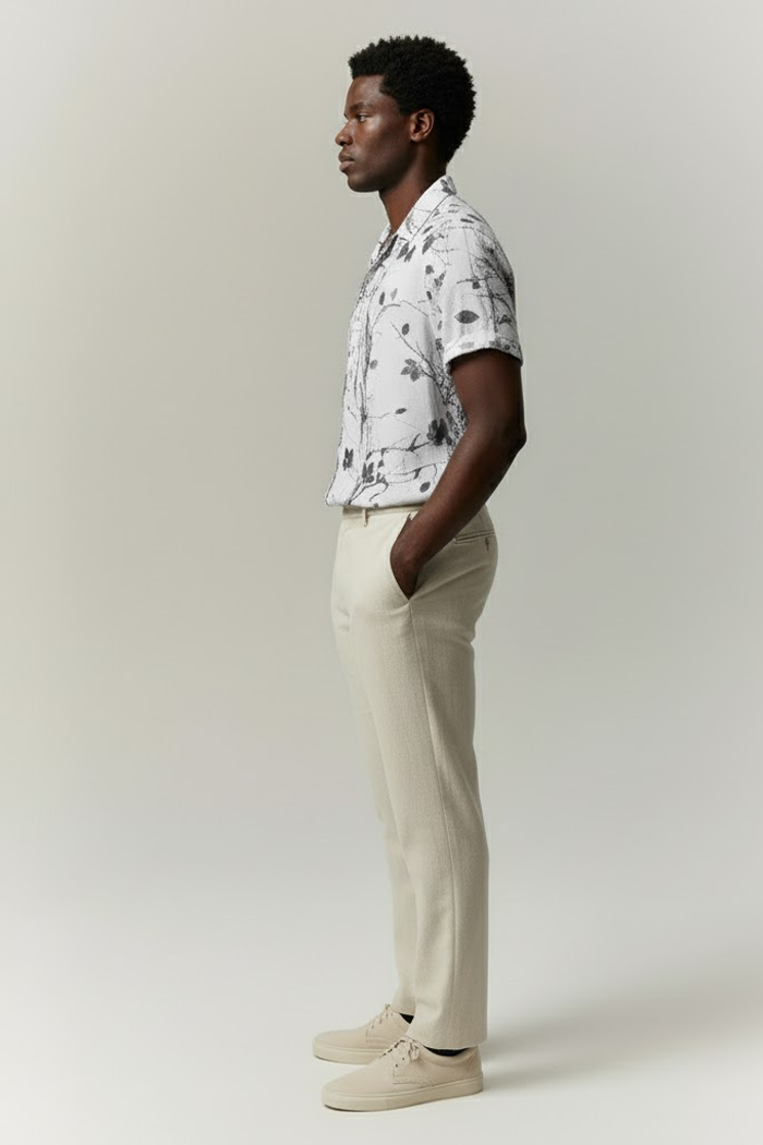 Camisa Manga Curta Estampada Floral