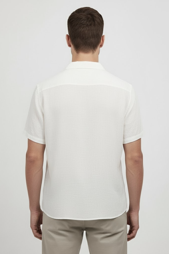 Camisa Manga Curta Playa Off White