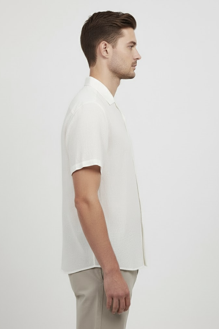 Camisa Manga Curta Playa Off White