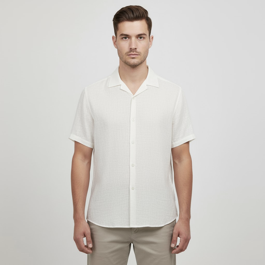 Camisa Manga Curta Playa Off White