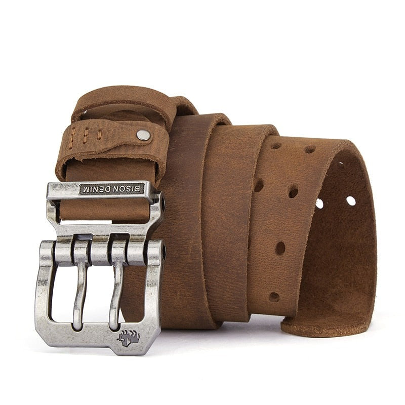 Cinto Masculino de Couro Denim