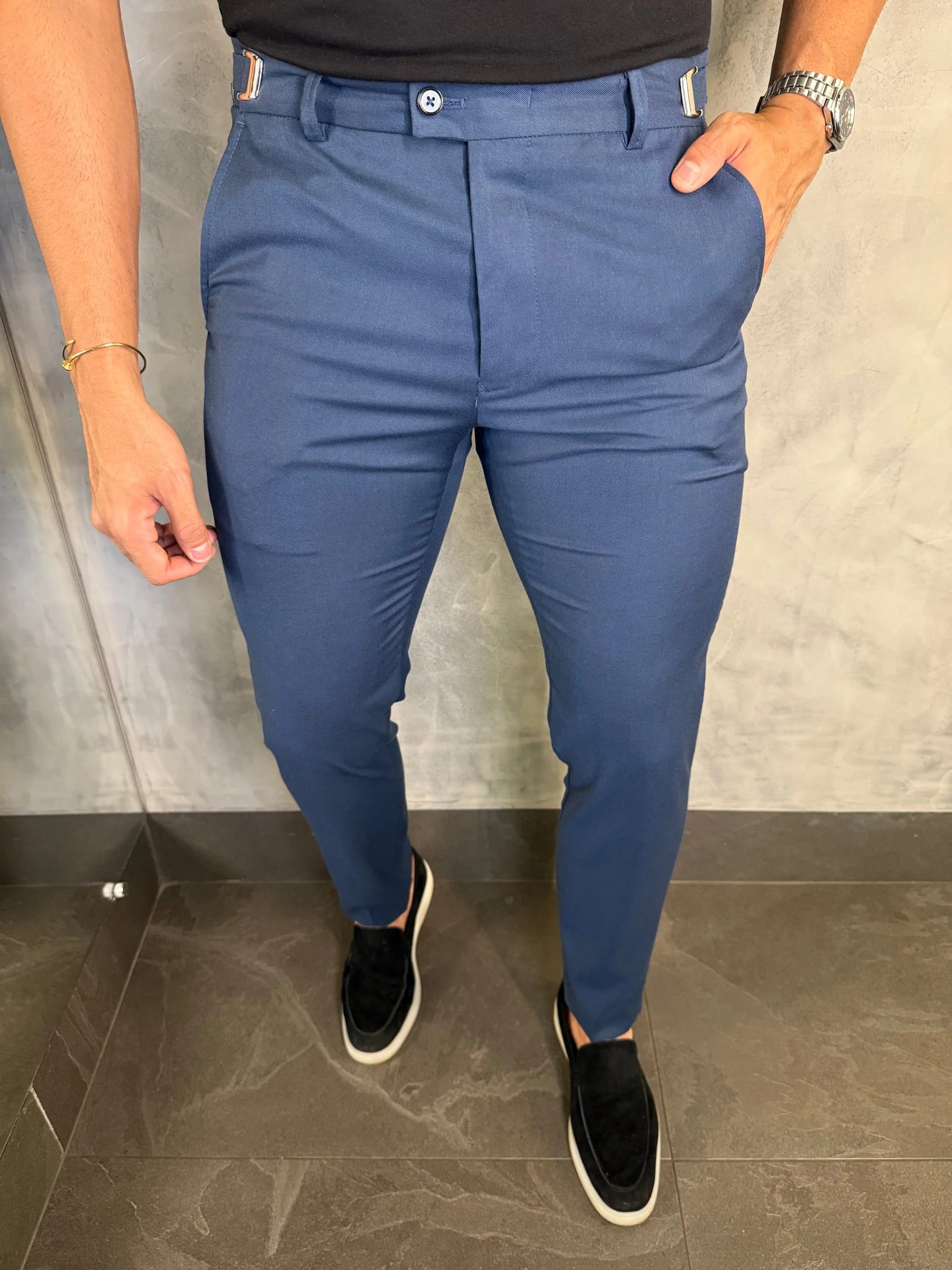 Calça Alf. Artemis Ponto H Marinho