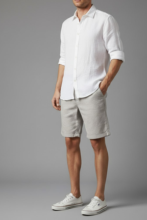 Bermuda Masculino Linho Phuket