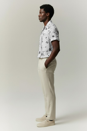 Camisa Manga Curta Estampada Floral