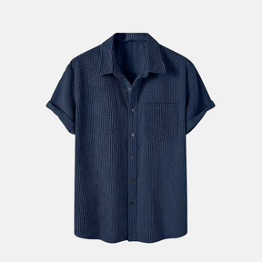 Camisa Manga Curta em Veludo Cotelê