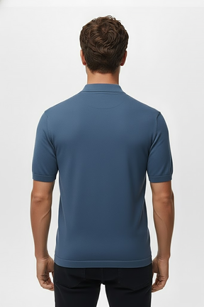 Camisa Polo Masculina em Seda Gelo