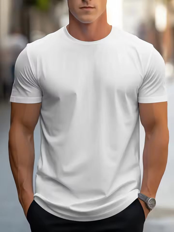Camiseta Verão Elegante e simples casual diário versátil tecido macio