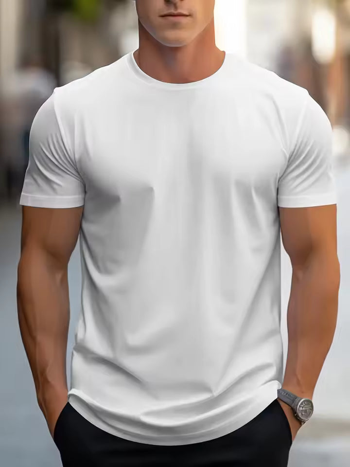 Camiseta Verão Elegante e simples casual diário versátil tecido macio